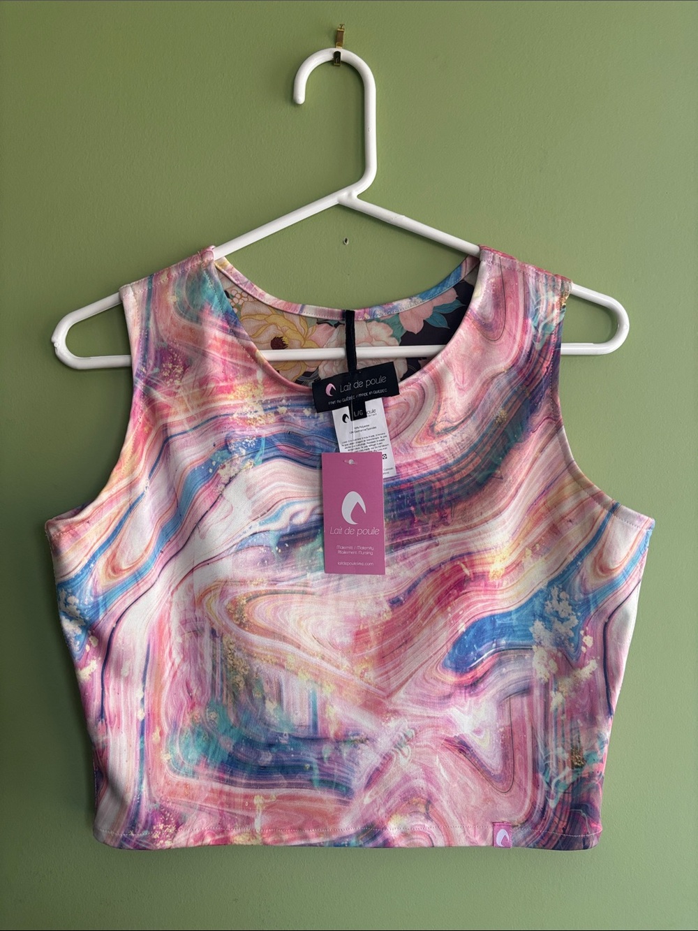 Lait de Poule Reversible Print Crop Top L